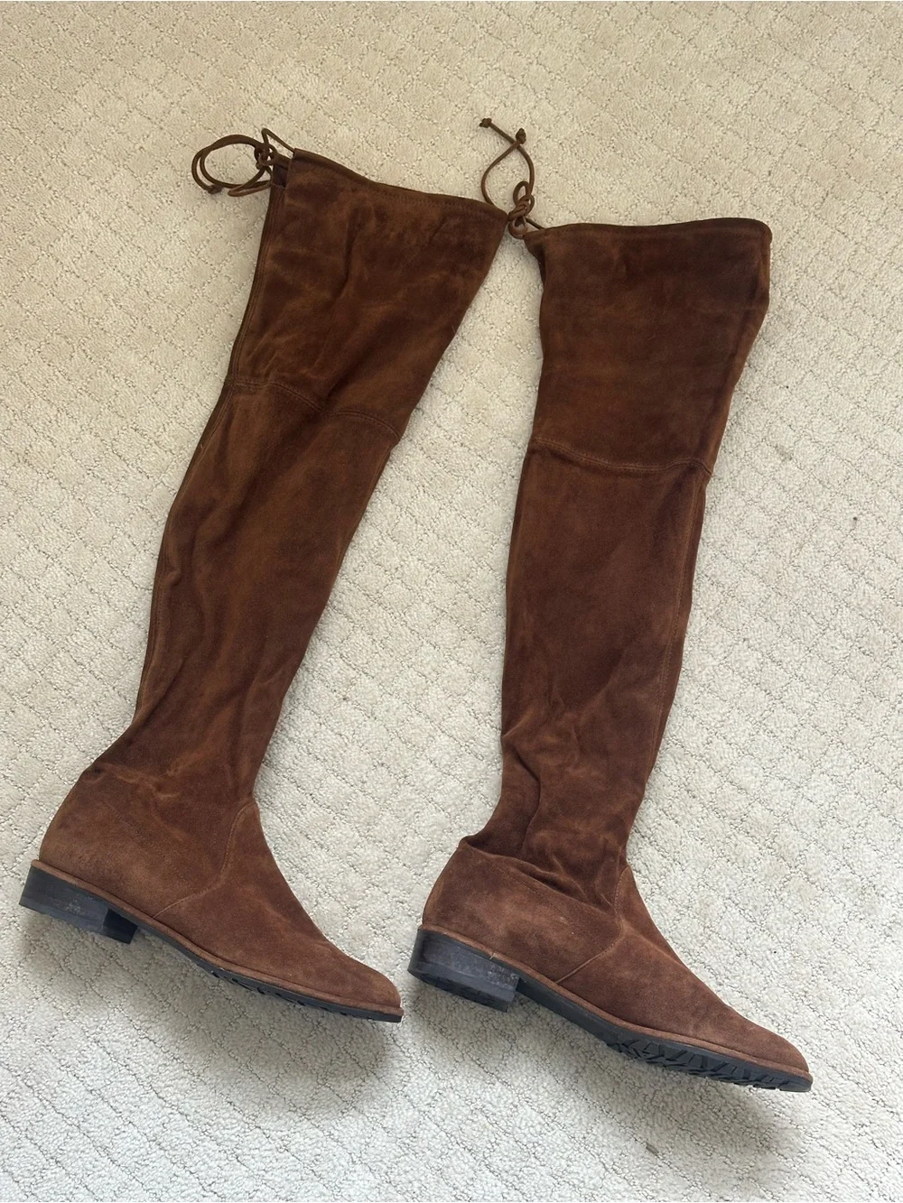 Stuart Weitzman Over-the-Knee Suede Boots - Brown